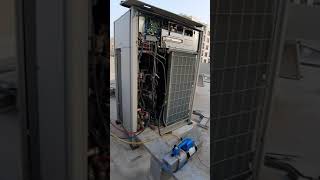 DAIKIN VRV IV CHANGING COMPRESSOR vacuum procedure.