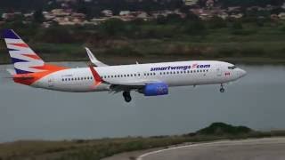 C-FDBD SmartWings Boeing 737-8Q8(WL), Corfu Airport (CFU), with Live ATC [1080p]