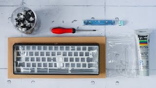 夏っぽいキーボードを作りたい/I want to build a summery keyboard without soldering.