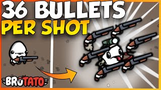 Brotato BEST BUILD Gameplay FULL Shotgun for INSANE SPREAD and Shooting 36 BULLETS at once