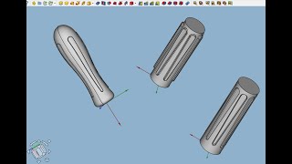 FreeCAD.#24. Круговой массив на цилиндре. Верстаки "Part"  и  "Draft" в помощь для создания ручки