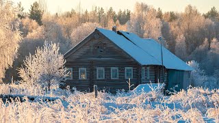 Russian North village life in winter. Making Russian North cheese. Full Film