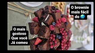 receita de brownie  o mais gostoso do mundo fácil e rápido