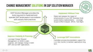 Webinar: Leveraging SAP Solution Manager for Change Release Management