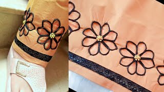 unique and Stylish trouser design with flower/trouser design with Lace/beautiful trouser design