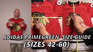 Adidas NHL Primegreen Jersey Size Guide - Live Measurements (Size 42-60)