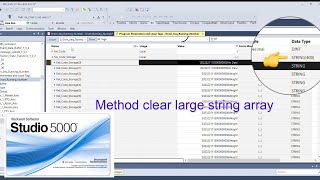 How To Clear String Array In Studio 5000 @RockwellautomationInc
