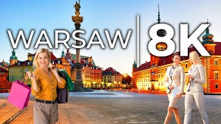 Warsaw City Tour in 8K 🇵🇱, Warsaw 8K ULTRA HD 60FPS Travel【8K】