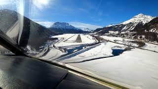 Landing in Samedan, Switzerland RWY21