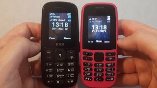 Incoming call & Outgoing call at the Same Time Nokia 105 + Inoi 100