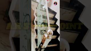 Glass railing design for stair  झीना के लिए ग्लास रेलिंग #viralvideo #trending#short#youtubeshorts