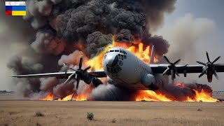 1 Minute ago! A Russian C-130 aircraft carrying ammunition was shot down by a Ukrainian missile