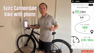 How to connect Cannondale bikes to wheel sensor with bluetooth and sync up data