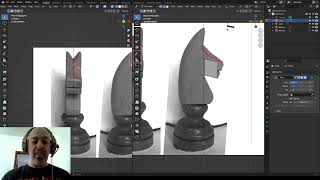 Modelagem no Blender 3D :: Xadrez - Cavalo (parte 3 de 7)