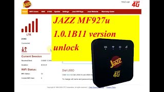 Jazz 4g MF927u 1.0.1B11 version unlock|mf927u unlock