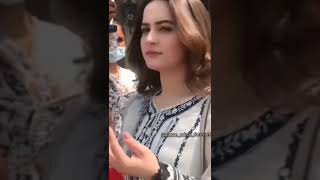 Aiman khan on shoot