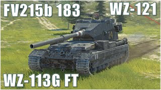 WZ-113G FT, WZ-121 & FV215b 183 ● WoT Blitz