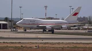 A9C-HAK Bahrain Royal Flight Boeing 747SP Takeoff PMI with ATC