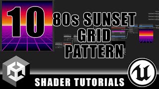 Animated 80s Sunset Pattern - Procedural Shapes and Patterns - Episode 10