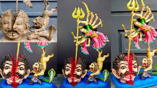 Complete Clay Durga Idol Making & Painting | Unique Durga Idol Design 2024"Durga Thakur banana, #art