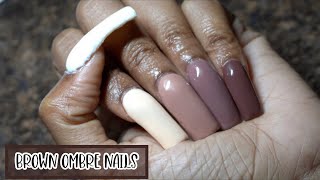 Watch Me Do My Nails | Brown Ombre Nails