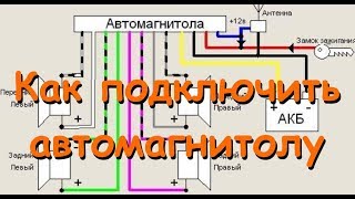 Схема подключения автомагнитолы [иллюстрация]