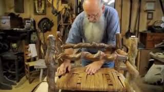 Appalachian craftsman makes unique woodwork furniture with traditional hand tools