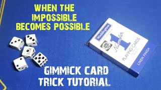 impossible looking card at any number/Gimmick card trick build TUTORIAL