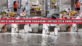 ESTÁ DESMOTIVADA SEM ÂNIMO SEM CORAGEM?VEJA O VIDEO!FAXINA PESADA+ORGANIZAÇÃO+NA GELADEIRA E COZINHA