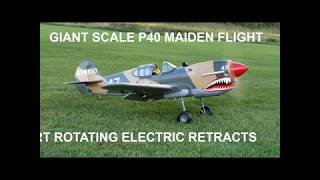 P40 Warhawk Giant Scale Maiden Flight