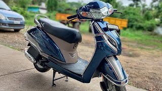 Honda Activa 5G Peacock Blue Glassy Finish Design Modified | PaintingFromCm | 4k.