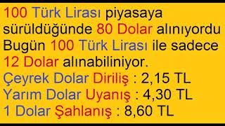 dolar 8.60 birazda mizah üzerinden GERÇEKLERİ paylaşalım.