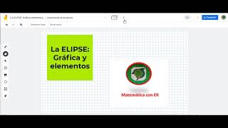 La ELIPSE:   Gráfica y ALGUNOS elementos, ..., conociendo la ecuación.