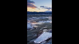 Ice Shards Flowing Ice Stacking