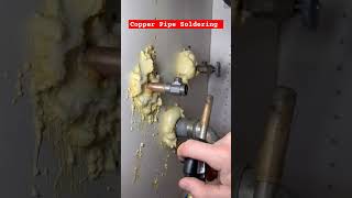 Copper Pipe Soldering | #plumbing #plumber #copperfittings #tools #coppertubing #masterplumbertips