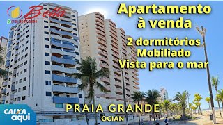 🟢 Apartamento mobiliado à venda em Praia Grande com vista para o mar.