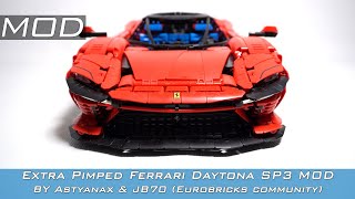 Extra pimped Ferrari Daytona SP3 LEGO Technic 42143 MOD by Astyanax , JB70 and Eurobricks Community