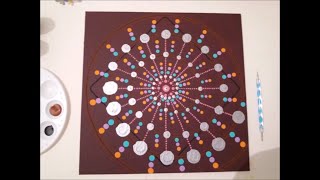 Dot painting with Artist Janette Oakman 14 The Spiral Mandala - Full Tutorial, Pointillism Geometry