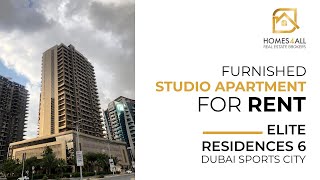 Furnished Studio Apartment For Rent In (Elite Residence 6, Dubai Sports City)