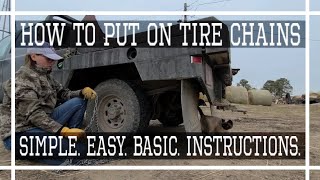 How To Put Tire Chains On A Pickup//Simple Easy//Farmhouse On The Ranch