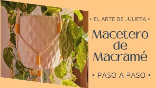 Macetero de macramé colgante