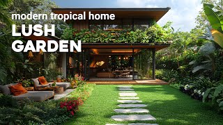 Modern Tropical Home Lush Garden: A Slice of Paradise