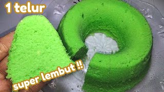 HANYA 1 BUTIR TELUR JADI BOLU KUKUS PANDAN SELEMBUT INI || RESEP ANTI GAGAL