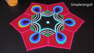 Easy & simple Daily rangoli designs*Beautiful kolam * Amazing muggulu with dots*Rangoli by Jayanthi