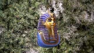 King Tut glass Christmas ornament