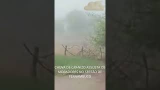 CHUVA DE GRANIZO ASSUSTA OS MORADORES NO SERTÃO DE PERNAMBUCO