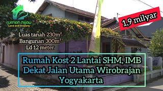 Dijual Kost 2 Lantai SHM, IMB Ready dekat Jalan Utama Wirobrajan Yogyakarta