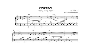 Vincent - (Starrty, Starry Night) - Piano