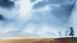 Simple Watercolour Landscape for Beginners