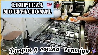 LIMPIA, COCINA Y MOTÍVATE CONMIGO 💃🏻 |Rutina diaria del hogar 🧹💯|#motivación #limpieza #organizacion